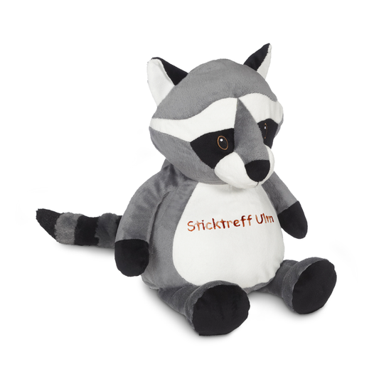 Kuscheltier Waschbär mit Namen bestickbar
