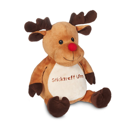 Kuscheltier Rentier mit Namen bestickbar