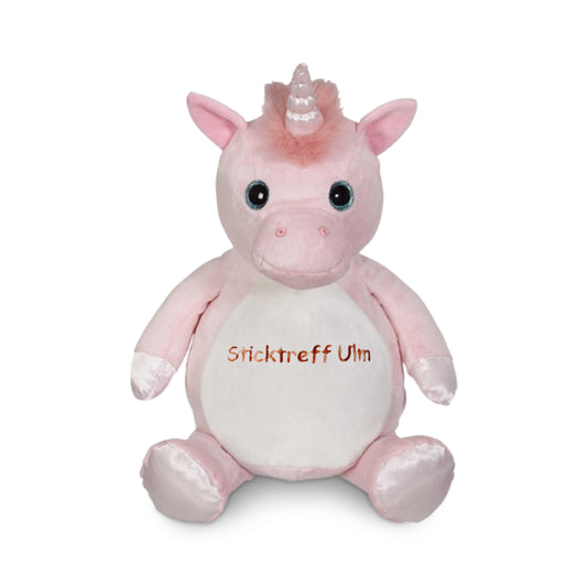 Kuscheltier Einhorn mit Namen bestickbar