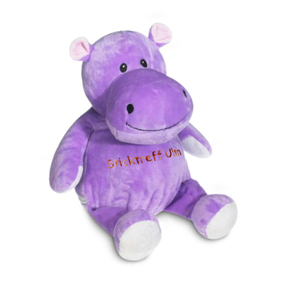 Kuscheltier Nilpferd mit Namen bestickbar