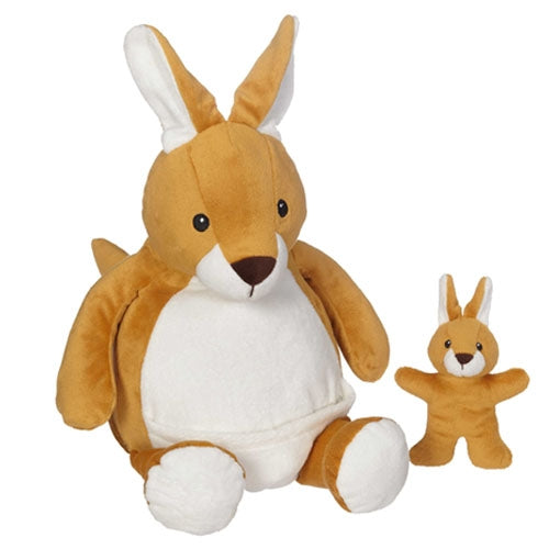 Kuscheltier Känguru mit Baby mit Namen bestickbar