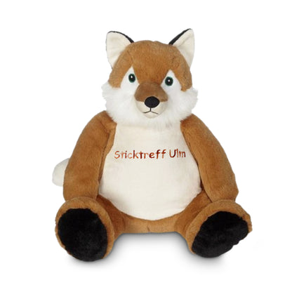 Kuscheltier Fuchs mit Namen bestickbar